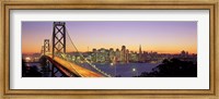 San Francisco Bay Bridge At Dusk, California Fine Art Print