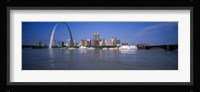 Gateway Arch and city skyline viewed from the Mississippi River, St. Louis, Missouri, USA Fine Art Print