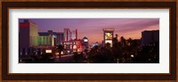 Casinos At Twilight, Las Vegas, Nevada, USA Fine Art Print