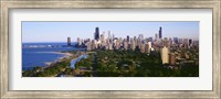 Aerial View Of Skyline, Chicago, Illinois, USA Fine Art Print
