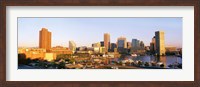USA, Maryland, Baltimore, High angle view from Federal Hill Parkof Inner Harbor area and skyline Fine Art Print