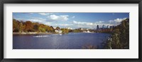 Boat in the river, Schuylkill River, Philadelphia, Pennsylvania, USA Fine Art Print