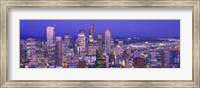 USA, Washington, Seattle, cityscape at dusk Fine Art Print