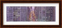 Aerial View Of An Urban Street, Michigan Avenue, Chicago, Illinois, USA Fine Art Print