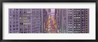 Aerial View Of An Urban Street, Michigan Avenue, Chicago, Illinois, USA Fine Art Print