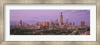 View Of A Cityscape At Twilight, Chicago, Illinois, USA Fine Art Print