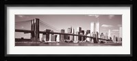Brooklyn Bridge, Hudson River, NYC, New York City, New York State, USA Fine Art Print