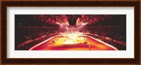 Group of people performing with horses in a stadium, 100th Stock Show And Rodeo, Fort Worth, Texas, USA Fine Art Print