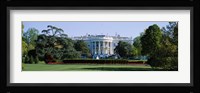 Lawn in front of a government building, White House, Washington DC, USA Fine Art Print