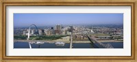 High angle view of buildings in a city, St. Louis, Missouri, USA Fine Art Print