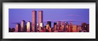 Manhattan skyline with the Twin Towers, New York City, New York State, USA Fine Art Print