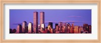 Manhattan skyline with the Twin Towers, New York City, New York State, USA Fine Art Print