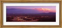 Aerial view of a city lit up at sunset, Phoenix, Maricopa County, Arizona, USA Fine Art Print