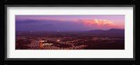 Aerial view of a city lit up at sunset, Phoenix, Maricopa County, Arizona, USA Fine Art Print
