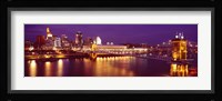 USA, Ohio, Cincinnati, night Fine Art Print