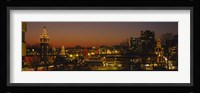 Buildings lit up at night, La Giralda, Kansas City, Missouri, USA Fine Art Print