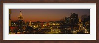 Buildings lit up at night, La Giralda, Kansas City, Missouri, USA Fine Art Print