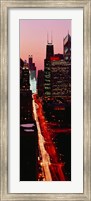 Sunset Aerial Michigan Avenue Chicago IL USA Fine Art Print