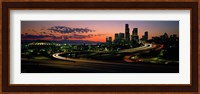 Sunset Puget Sound & Seattle skyline WA USA Fine Art Print