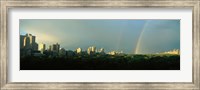 Double Rainbow in a Stormy Sky Over NYC Fine Art Print