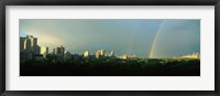 Double Rainbow in a Stormy Sky Over NYC Fine Art Print