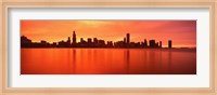 USA, Illinois, Chicago, sunset Fine Art Print