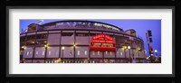 Wrigley Field at night, USA, Illinois, Chicago Fine Art Print