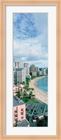 High angle view of a beach, Waikiki Beach, Honolulu, Oahu, Hawaii, USA Fine Art Print