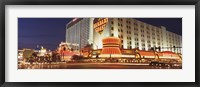 USA, Nevada, Las Vegas, Buildings lit up at night Fine Art Print