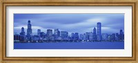 Chicago Skline at Dusk (blue) Fine Art Print