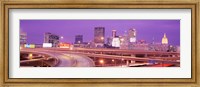 USA, Georgia, Atlanta, Skyline at dusk Fine Art Print