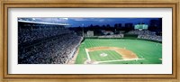 Cubs baseball game under flood lights, USA, Illinois, Chicago Fine Art Print