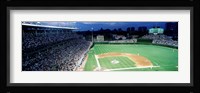 Cubs baseball game under flood lights, USA, Illinois, Chicago Fine Art Print