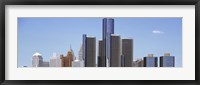 Skyscrapers in a city, Detroit, Wayne County, Michigan, USA Fine Art Print