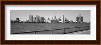 Detroit Waterfront, Michigan (black & white) Fine Art Print
