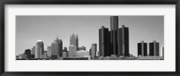 Skyscrapers In The City, Detroit, Michigan, USA Fine Art Print