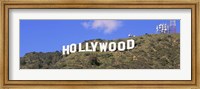 Low angle view of a Hollywood sign on a hill, City Of Los Angeles, California, USA Fine Art Print