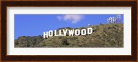 Low angle view of a Hollywood sign on a hill, City Of Los Angeles, California, USA Fine Art Print