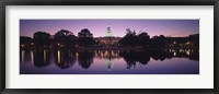 Reflection of a government building in a lake, Capitol Building, Washington DC, USA Fine Art Print