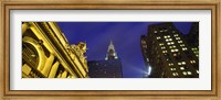 Night, Chrysler Building, Grand Central Station, NYC, New York City, New York State, USA Fine Art Print