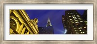 Night, Chrysler Building, Grand Central Station, NYC, New York City, New York State, USA Fine Art Print