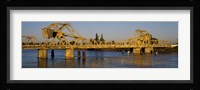 Drawbridge across a river, The Sacramento-San Joaquin River Delta, California, USA Fine Art Print