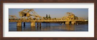Drawbridge across a river, The Sacramento-San Joaquin River Delta, California, USA Fine Art Print