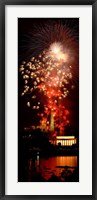 USA, Washington DC, Fireworks over Lincoln Memorial Fine Art Print