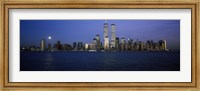 Buildings at the waterfront, World Trade Center, Hudson river, Lower Manhattan, Manhattan, New York City, New York State, USA Fine Art Print