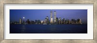 Buildings at the waterfront, World Trade Center, Hudson river, Lower Manhattan, Manhattan, New York City, New York State, USA Fine Art Print