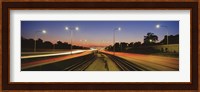 Traffic Moving In The City, Mass Transit Tracks, Kennedy Expressway, Chicago, Illinois, USA Fine Art Print