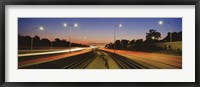 Traffic Moving In The City, Mass Transit Tracks, Kennedy Expressway, Chicago, Illinois, USA Fine Art Print