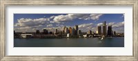 Buildings at the waterfront, Detroit River, Detroit, Wayne County, Michigan, USA Fine Art Print