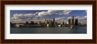 Buildings at the waterfront, Detroit River, Detroit, Wayne County, Michigan, USA Fine Art Print